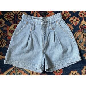Vintage Action West High Rise Jean Shorts Sz 6 USA 100% Cotton